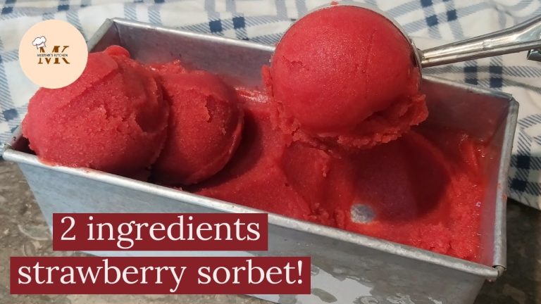 Strawberry sorbet recipe in blender • Healthy Gola Ganda recipe • Strawberry dessert recipes