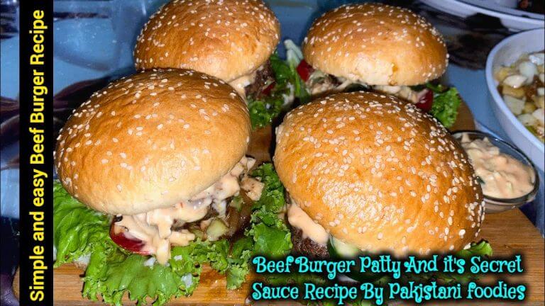Baqrah Eid Special Beef Burger Patty with Secret Sauce Recipe by Pakistani foodies|Ham Burger Recipe