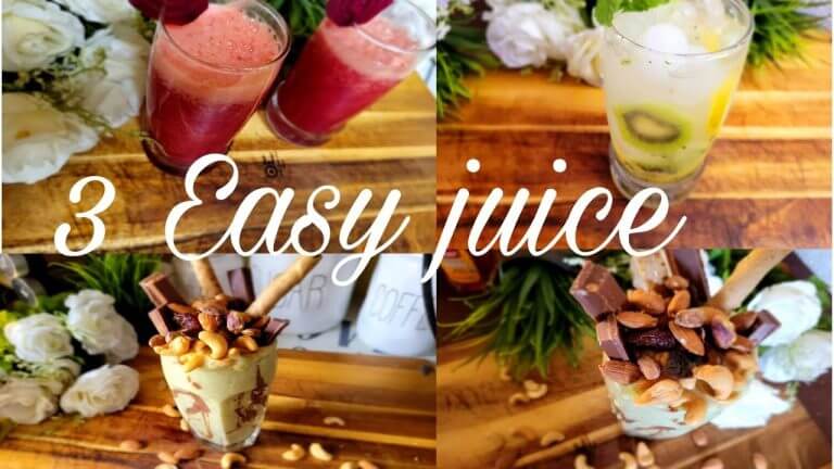 3 Easy &  Delicious smoothie Recipe/Easy Way /mojito/zaazaa/healthy juice