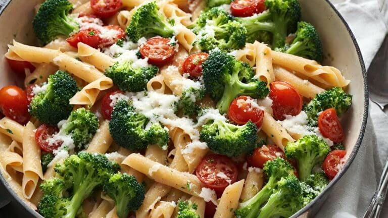 Tomato Ricotta Pasta With Broccoli recipe