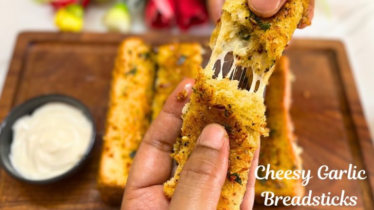 Cheesy Garlic Breadsticks Recipe | GARLIC BREAD | Foodies Corner