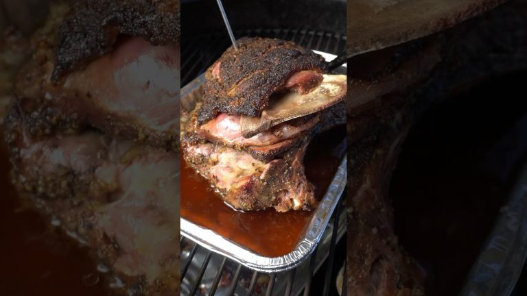 Snake Method Smoked Pulled Lamb! #bbq #shorts