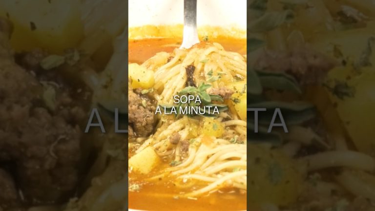 ¿Cómo preparar #sopa a la minuta?