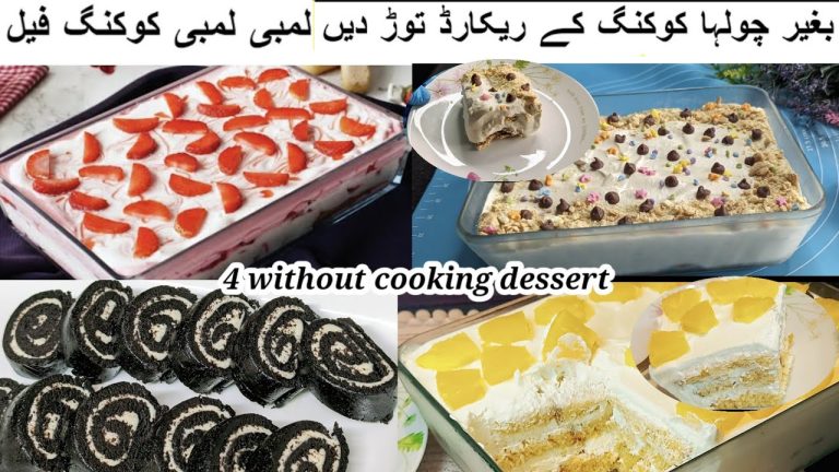 4 No cooking sweet dish recipe||10 Minutes dessert recipes||Homemade fusion