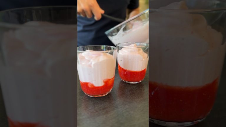 Mousse express aux fraises 4 ingrédients : très légère !
