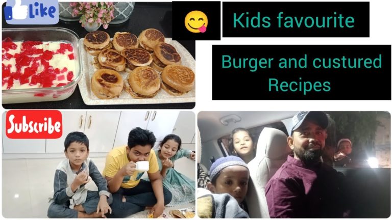 Kids Favourite Recipes| Shami Burger And Bread Malai Custard Recipe| By Shab Homemaker ❤️