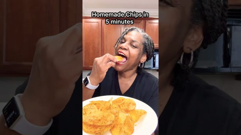 Homemade BBQ Chips in 5 Minutes! Better than Lays #shorts