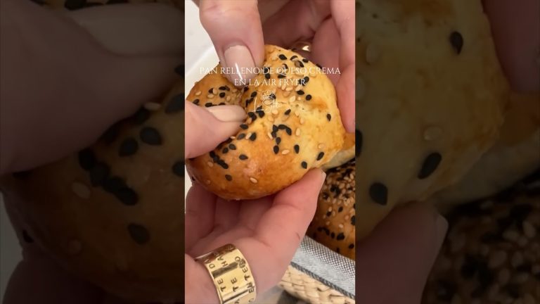 PAN EN 15 MINUTOS RELLENO DE QUESO CREMA EN AIR FRYER