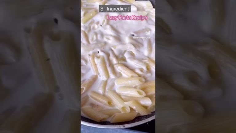 3-Ingredient Lazy pasta Recipe | What I eat in a day | White Sauce pasta #foodie #whitesaucepasta