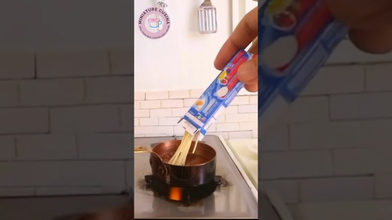 TOY FOOD COOKING REAL MINI SHRIMP ASPARAGUS PASTA Miniature Cusina Cooking #cooking #asmr  #foryou