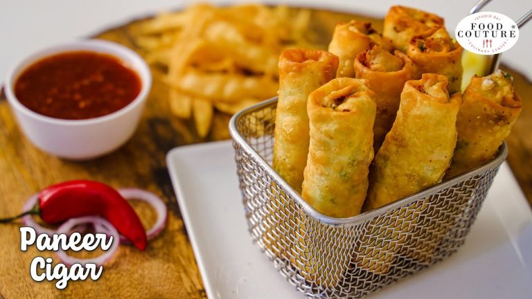 Cheesy Paneer Cigar | Easy to make Snack Recipe | Chetna Patel Recipes