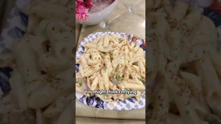 Tasty yet Simple White sauce pasta #youtubeshorts #shortsfeed #viralshorts #pasta
