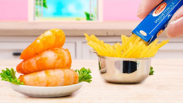 Delicious Miniature  Tomato Shrimp Spaghetti🦐Best Of Miniature Cooking Food Recipe