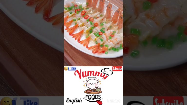 Trending steam shrimp with bamboo shoot recipe.#cooking #chinesefood#youtubeshorts #viralshorts#food