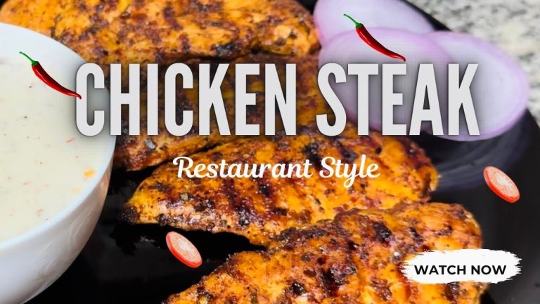 Chicken Steak with White Garlic Sauce | Restaurant style Chicken Steak Recipes in Tamil