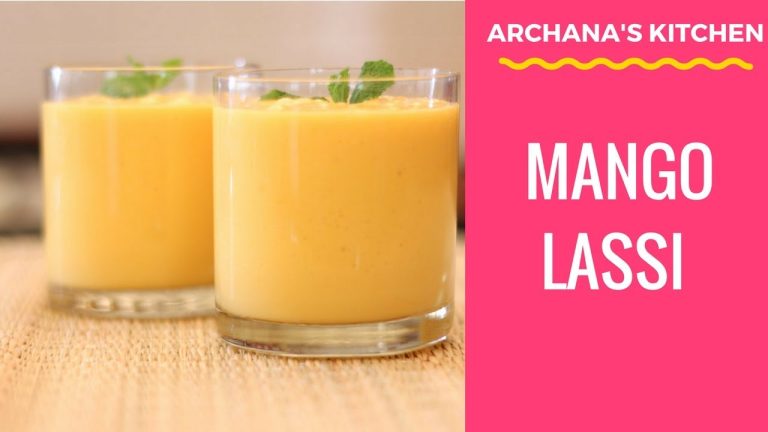 Mango Lassi Recipe (Yogurt Smoothie) by Archana's Kitchen