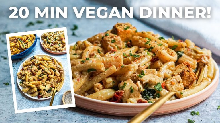 Creamy Vegan Sun-Dried Tomato Pasta 🌱 20 Minute Dinner Recipe!