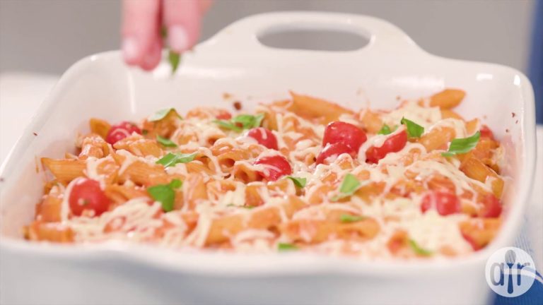 How to Make Creamy Pasta Bake with Cherry Tomatoes and Basil | Dinner Recipes | Allrecipes.com