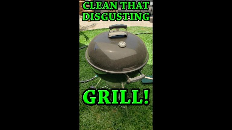 How to clean the Weber kettle charcoal grill and do some BBQ! #shorts
