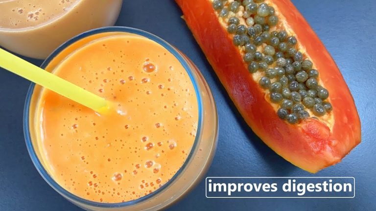 Healthy Papaya Banana Smoothie | Quick & Easy | No Milk No Sugar | Improves Digestion