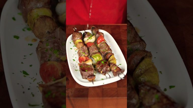 Beef and Vegetable Skewers 🤣 #shorts #food #Asmr