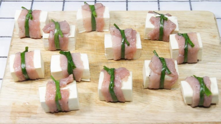 10 minutes for dinner of crispy tofu roll pork – Dinner recipes -Crispy fried pork tofu rolls