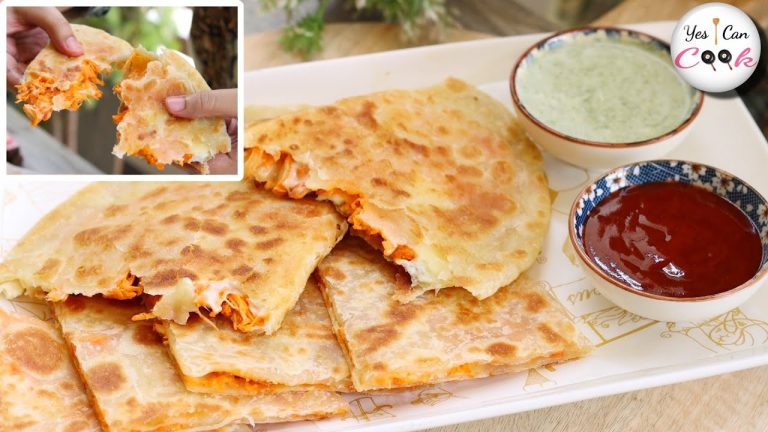 Chicken Cheese Paratha Recipe by (YES I CAN COOK)