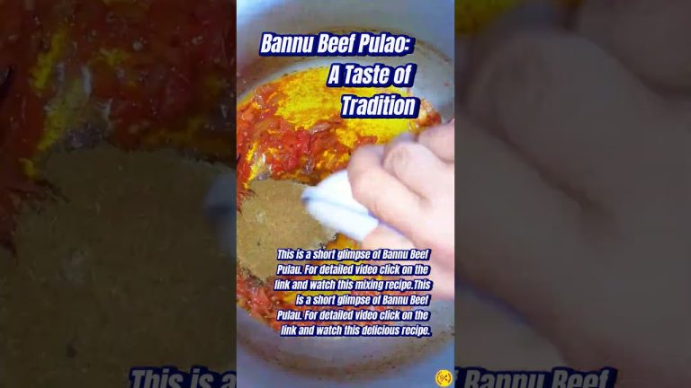 Bannu Beef Pulao: A Taste of Tradition #shorts