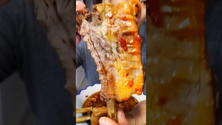 Delicious three layered meat ribs