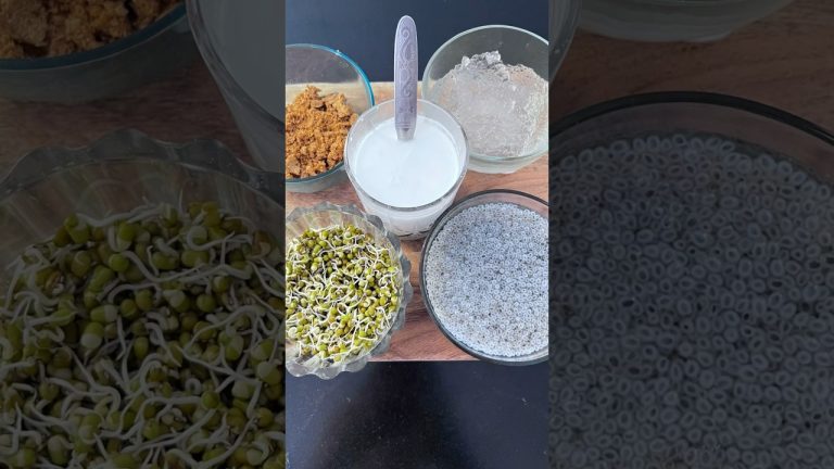 Summer drink recipes at home-Refreshing summer drinks with sprouts,Almond Gum & Chia seeds #food#new