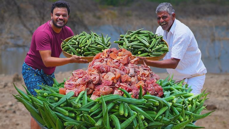 Okra Chicken Recipe | Chicken Okra Curry | Okra Special Recipe | Grandpa Kitchen