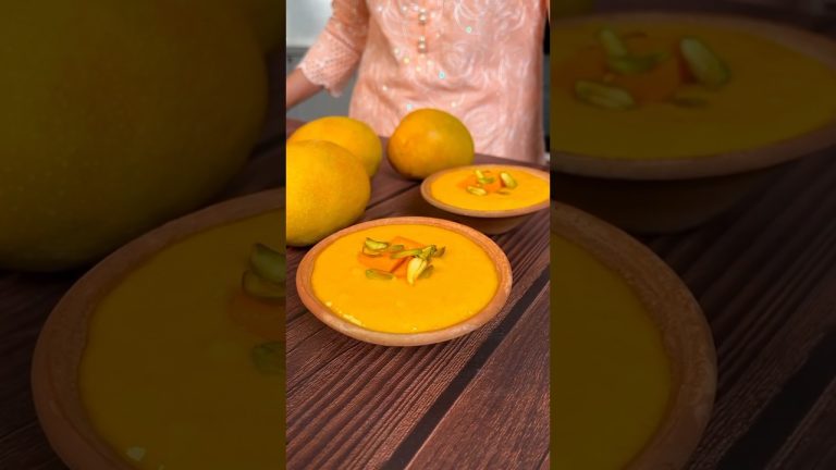 How to make phirni at home – mango phirni recipe – mango dessert recipes – मैंगो फिरनी #shortsfeed