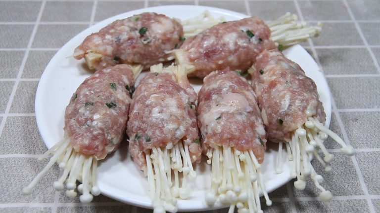 Crispy fried pork rolls Enokitake mushroom – Fried Mushroom Recipe