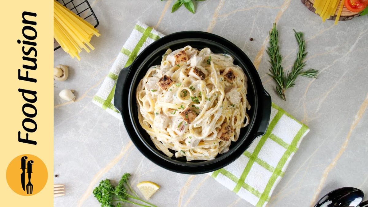 Alfredo Sauce Pasta Strips Recipe By Food Fusion