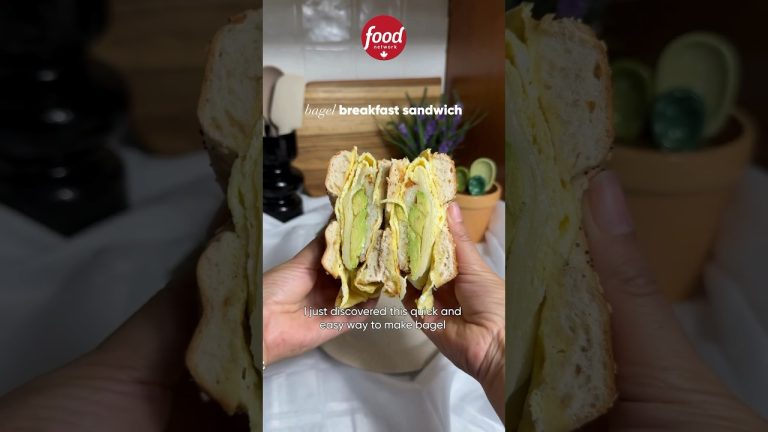 Viral Breakfast Sandwich 🥯 #breakfastrecipe