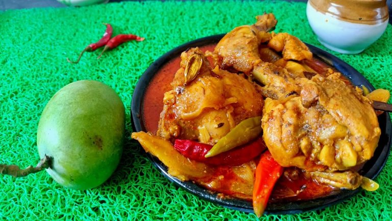 কাঁচা আম আর কাঁচা লঙ্কা দিয়ে একটা চিকেনের রেসিপি | Chicken Recipes | Mango chicken | Chicken Curry