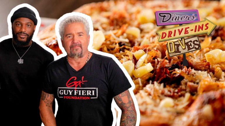 Guy Fieri + Marcel Reece Eat Killer BBQ Pizza in AZ | Diners, Drive-Ins and Dives | Food Network