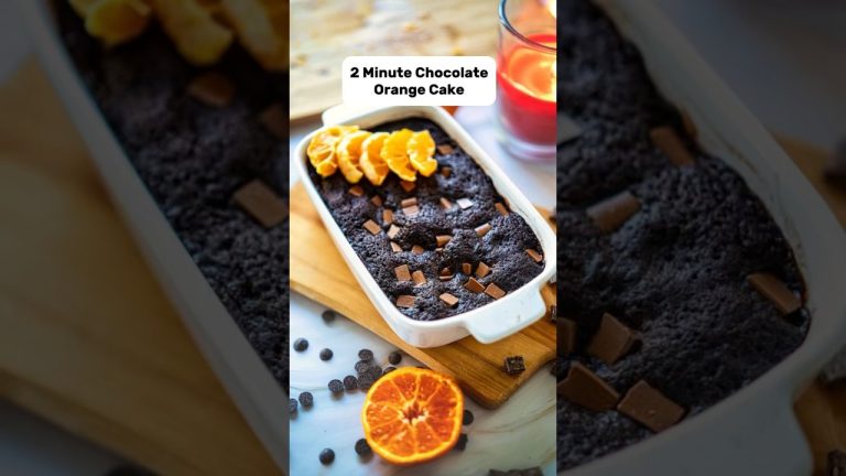 The BEST 2-Minute Chocolate Orange Cake!🤩 #recipe #dessert #chocolate