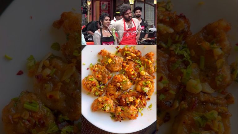 🤩🔥COOK WITH COMALI 5 RECIPES 😍 Dhivya CWC 5 | Butter garlic fish | Mango salsa #cwc5 #shorts
