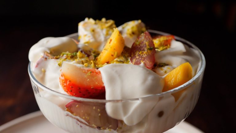 Fruit cream | Quick and Easy Dessert Recipe