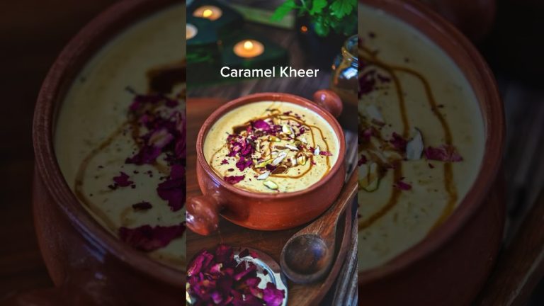 I Transformed Kheer into a Velvety Caramel Dessert! #recipe #dessert #shorts #asmr #viral