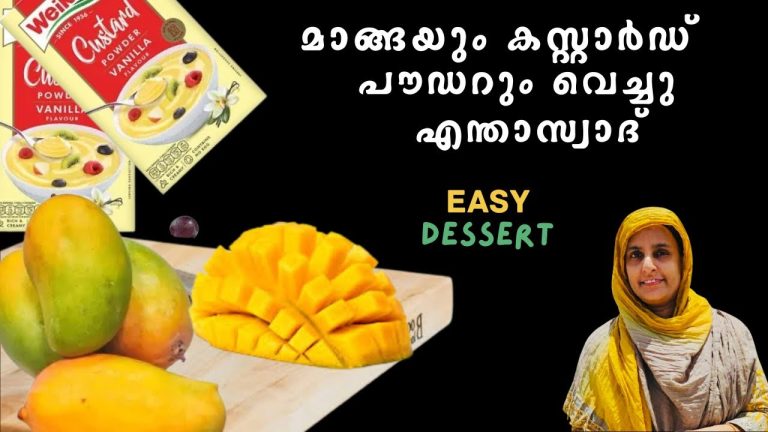 ഇതിനേക്കാൾ എളുപ്പത്തിൽ സ്വപ്നത്തിൽ മാത്രം | Custard Mango Dessert Recipe/ Custard recipe Malayalam