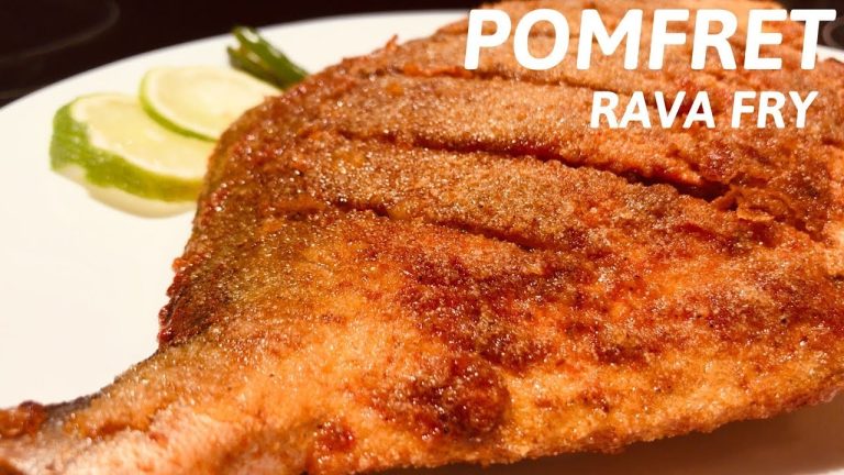 FISH RECIPES | POMFRET FRY RECIPE | HOW TO MAKE POMFRET RAVA FRY | POMFRET RAVA FRY