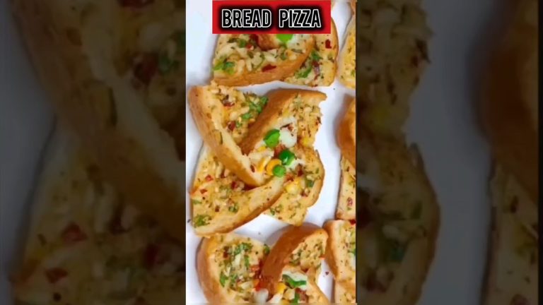 Bread Pizza recipe | Indian style pizza | garlic bread | Foodzluv #shorts #viral