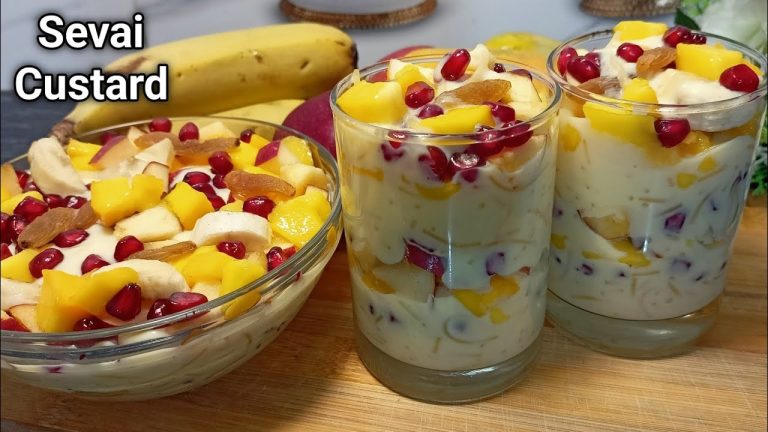 10 Minutes Dessert Recipe | Sevai Fruit Custard | Semiya Custard Recipe | Fruit Custard Recipe