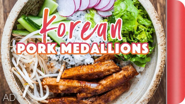 Korean Pork Medallions Rice Bowl Recipe | Sorted Food