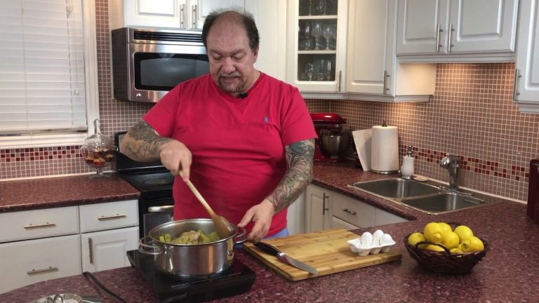 Pork with Celery Avgolemono | Greek Food Recipes