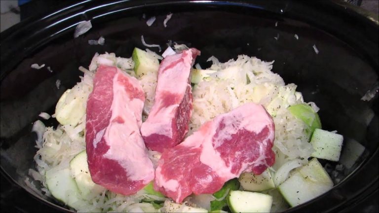 Slow Cooker Pork and Sauerkraut Recipe by The Wolfe Pit