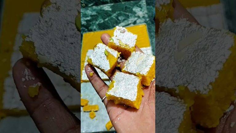 Moong Dal Barfi Making 🤩🤩 #indianstreetfood #food #india #Barfi #short #mithai #recipe #dessert