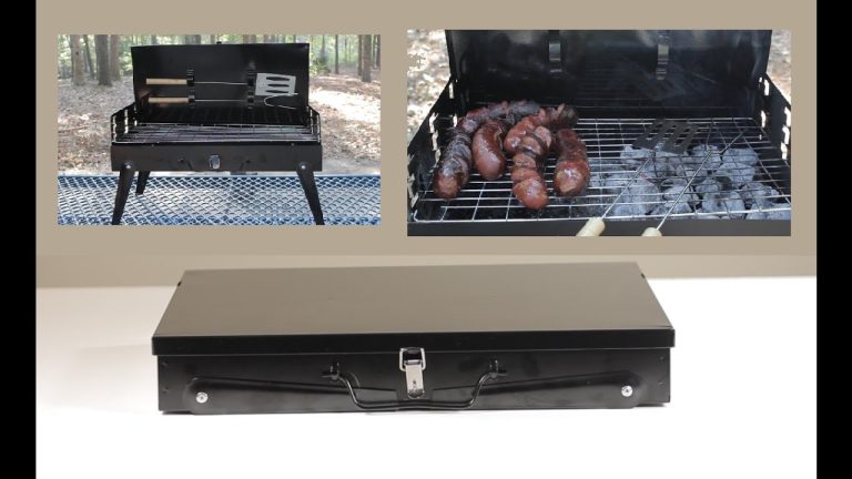 Portable Suitcase BBQ Grill Charcoal
